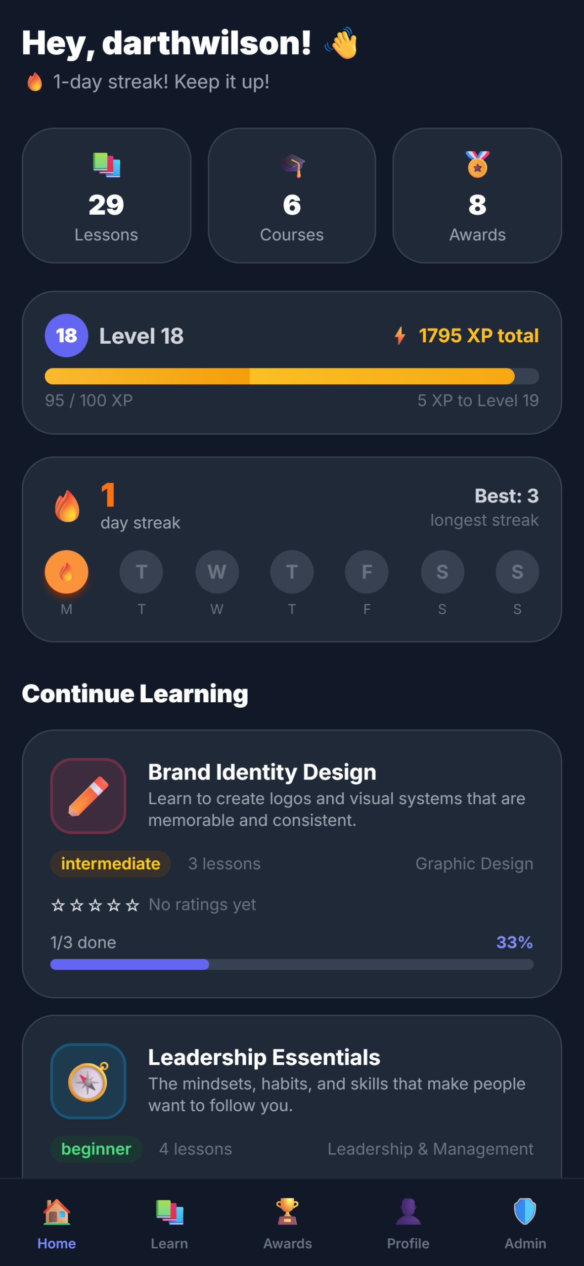 Course Dashboard